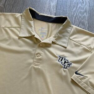 Nike UCF Knights Dri-FIT‎ Polo Shirt Football Coaches Men's Large Performance